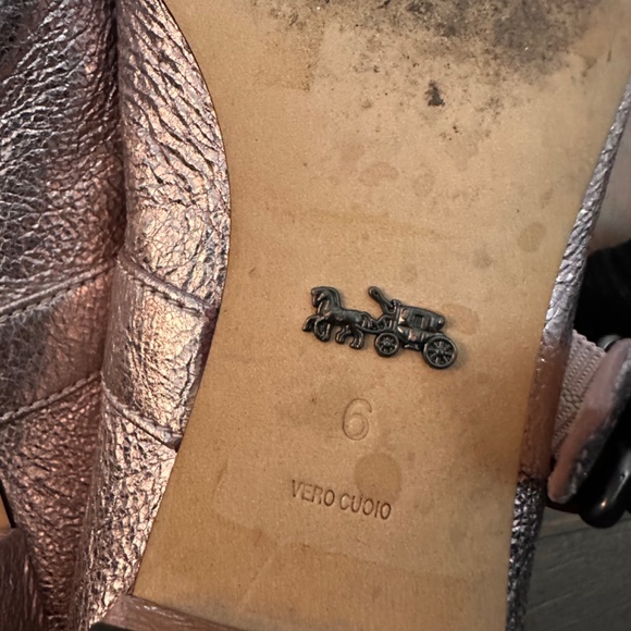 Coach Lexi Mary-Jane Metallic Pink Flats - size 6 - Picture 8 of 9